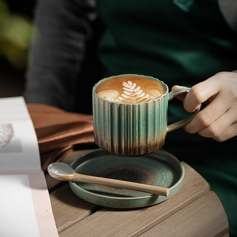 Ceramic Coffee Set Set Retro Kiln Baked