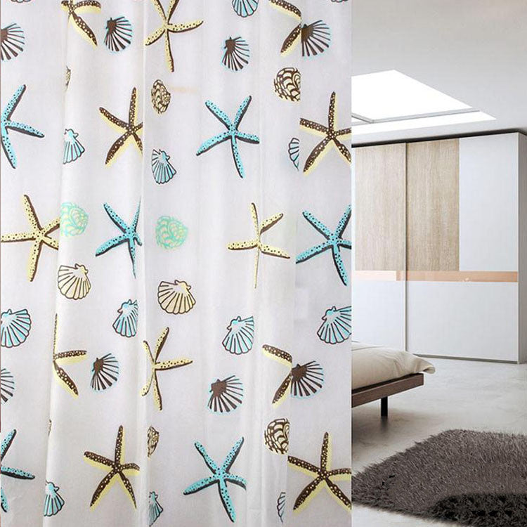 Bathroom Partition Waterproof Printing Shower Curtain