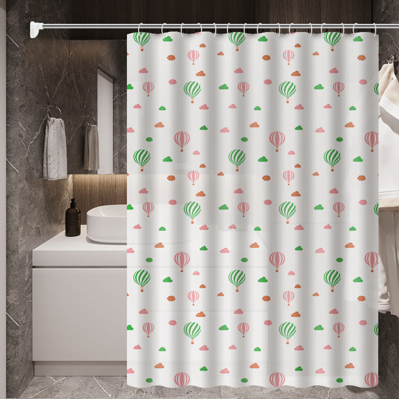 Bathroom Printing Waterproof Partition Shower Curtain