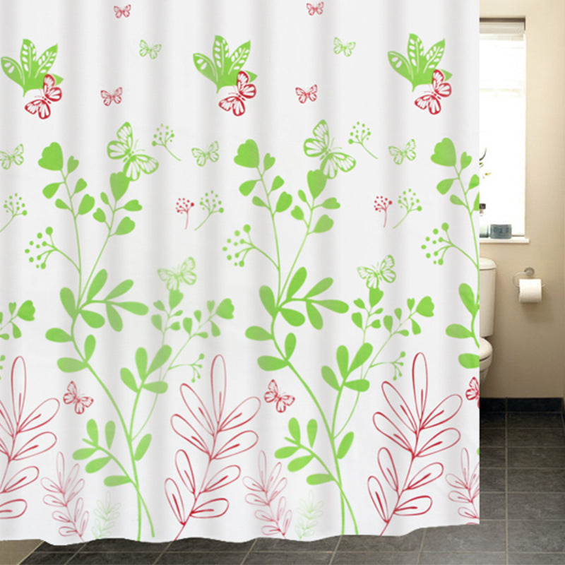 Bathroom Partition Waterproof Printing Shower Curtain