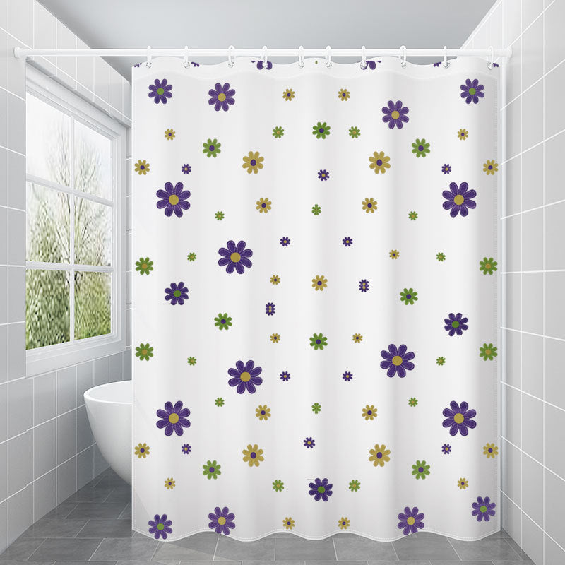 Bathroom Printing Waterproof Partition Shower Curtain