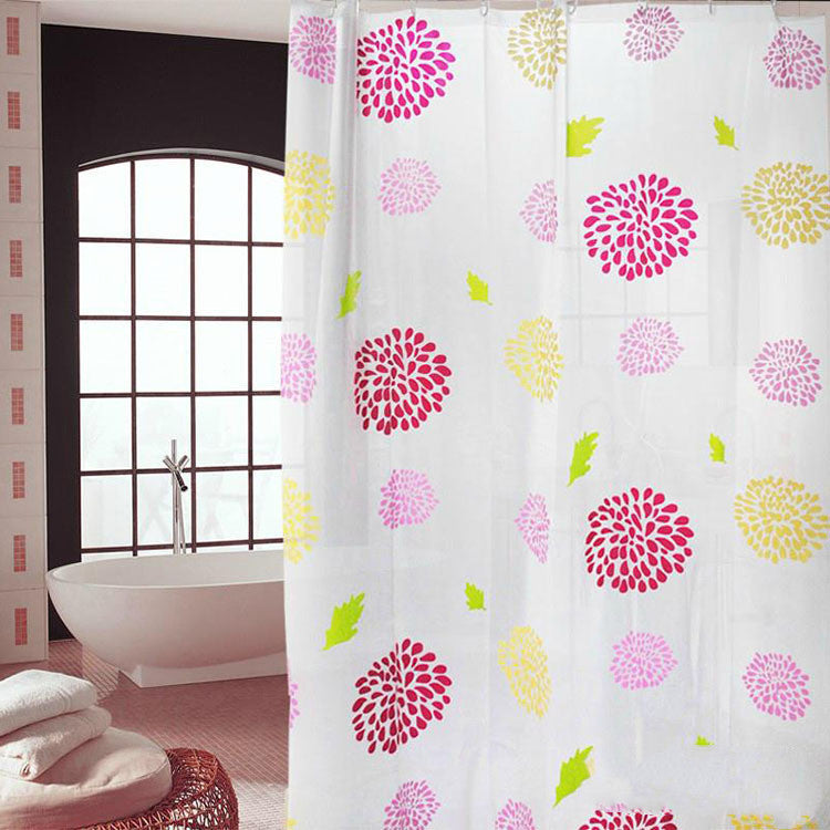 Bathroom Partition Waterproof Printing Shower Curtain