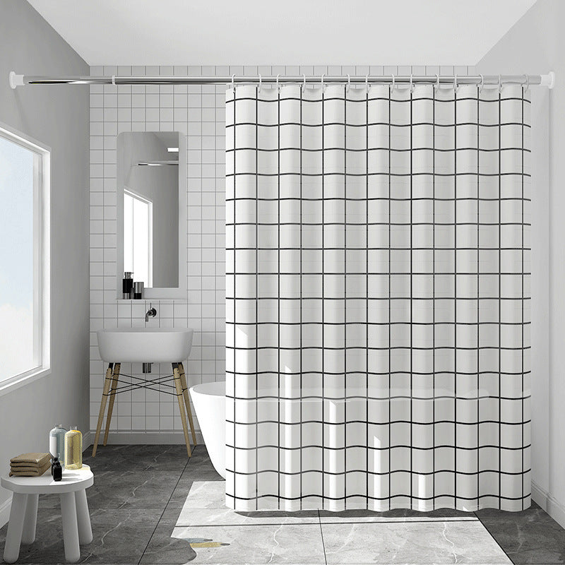 Bathroom Printing Waterproof Partition Shower Curtain